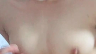 Fucked and cum inside sexy brunette